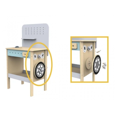 Banc de lucru din lemn cu compressor